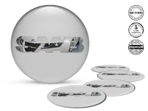 Saab Adesivo Silicone Logo Badge Cerchio Lusso